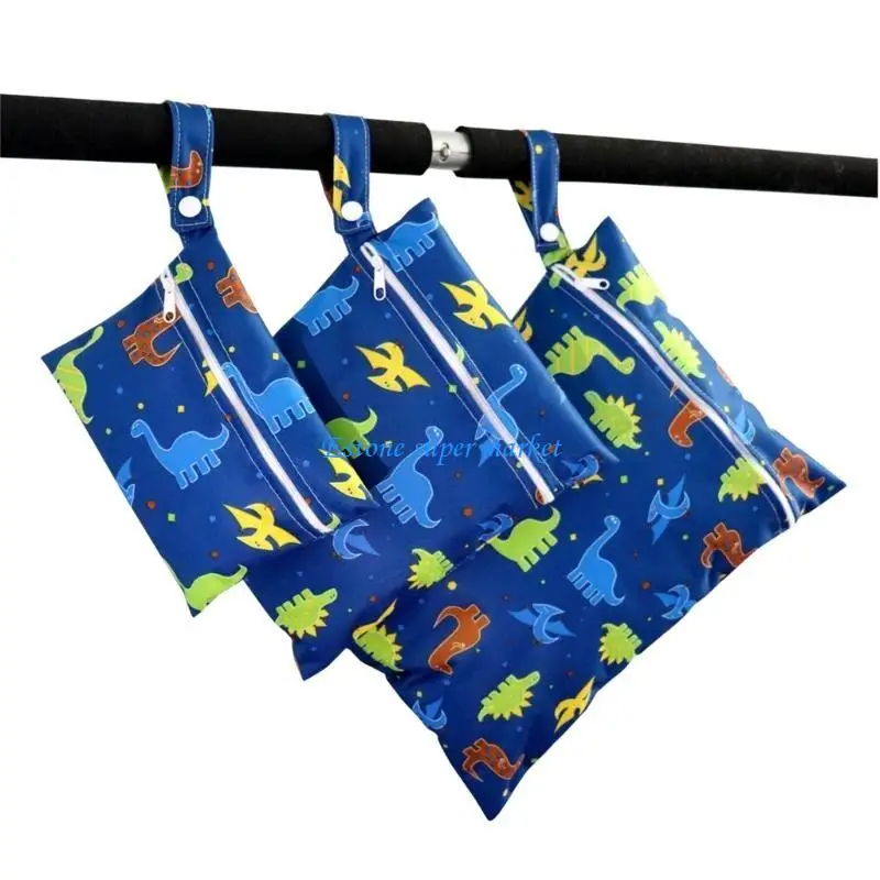 090B Hanging Wet Bags Travel Diaper Bag Sanitary Pad Storage Bag for Strollers Bedside Hanging Pocket
