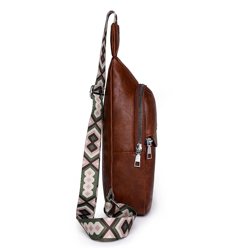 Sac de poitrine en cuir PU pour femme, sac à bandoulière design, messager, sacs initiés, alertes onale GT, voyage, Bolso zones bre