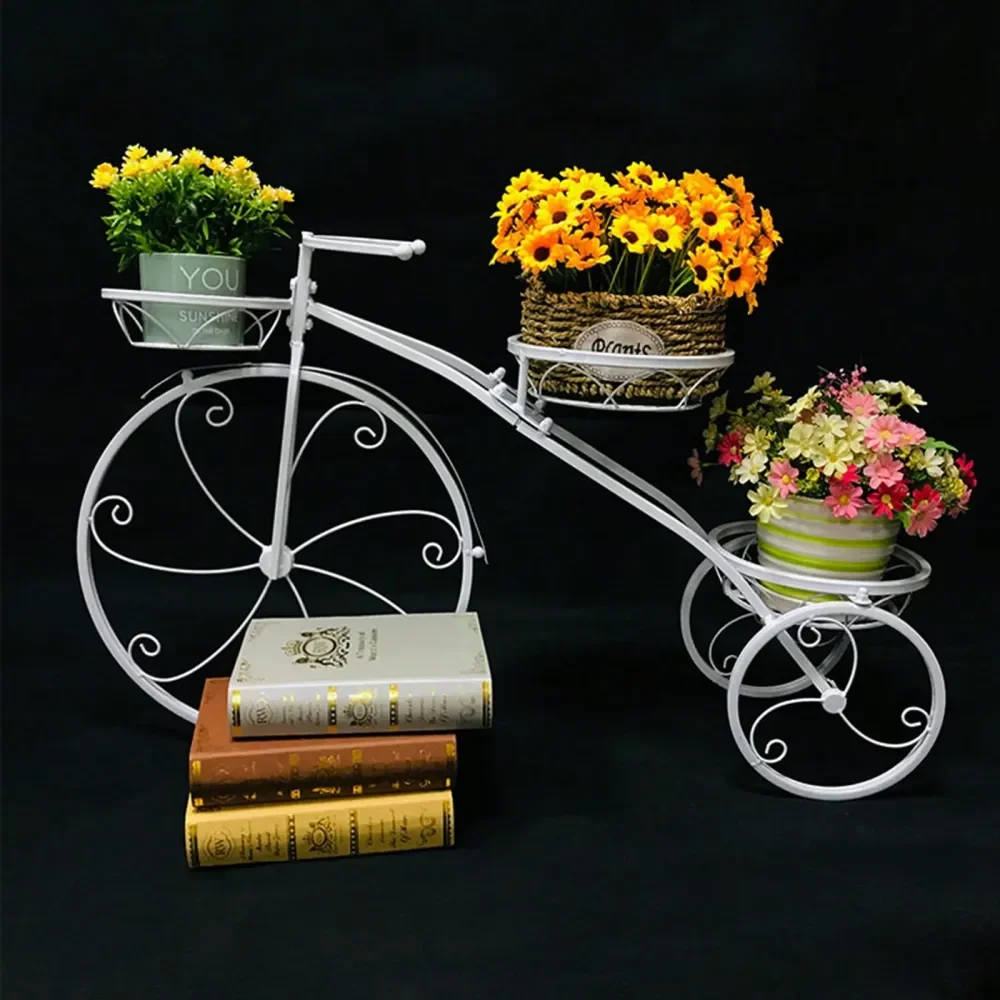 

Plant Stand,Plant Stand, Plant Corner Shelf, ThreeWheeled Plant Stand, Tricycle Bicycle Plant Stand, Flower Pot Cart Holder,Flo