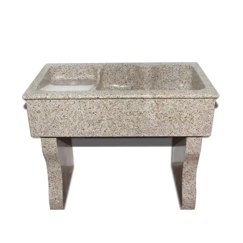Granite Stone Laundry Tray Outdoor Balcony Sink Bowl Basin Wash Tub Utility Sink for Washing Clothes Durable Natural Stone