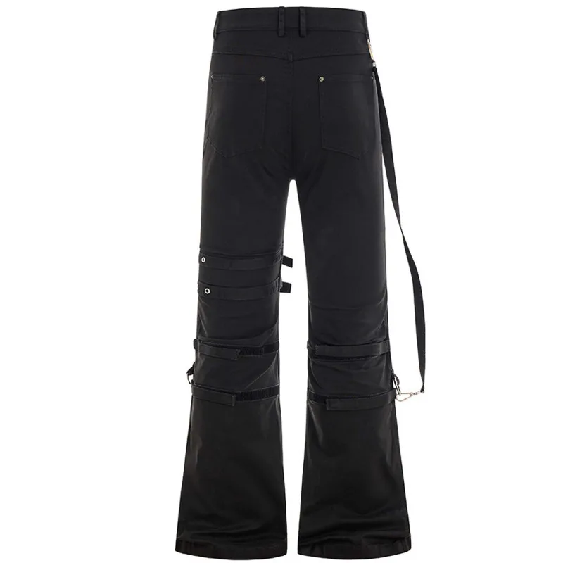 HKSH 봄 여름 신상 남성 트렌디 아메리칸 사파리 스타일 하이 스트릿 마이크로 플레어 바이브 트렌디 디자인 스트레이트 카고 팬츠 HK5766