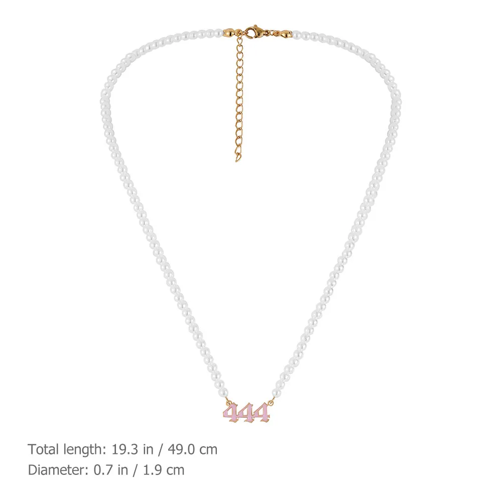 

Stainless Steel Pearl Clavicle Chain Necklaces for Woman White Beaded