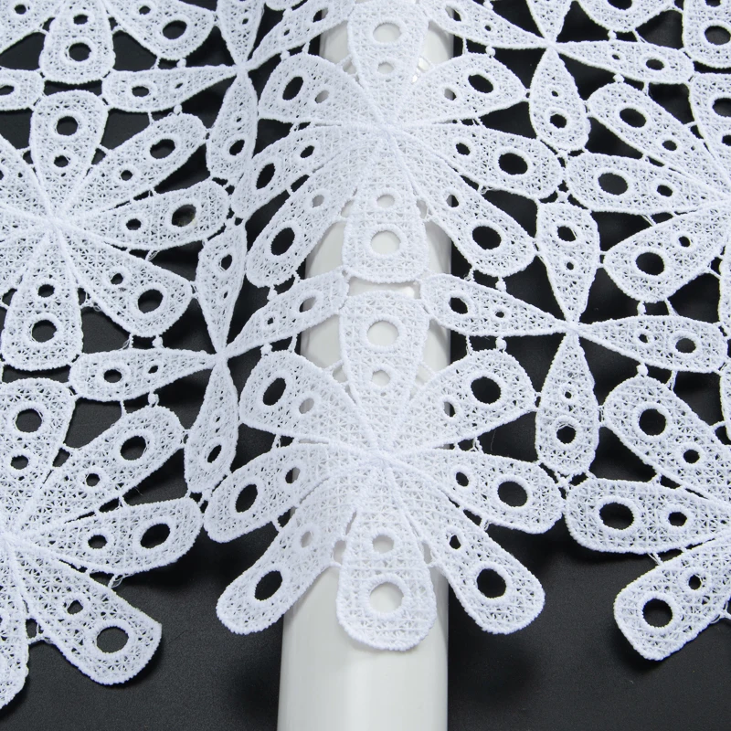 White African Cord Lace Fabric Nigerian Guipure Lace Fabric 2023 5 Yards Water Soluble Fabric For Women Party Dress Sew A3160