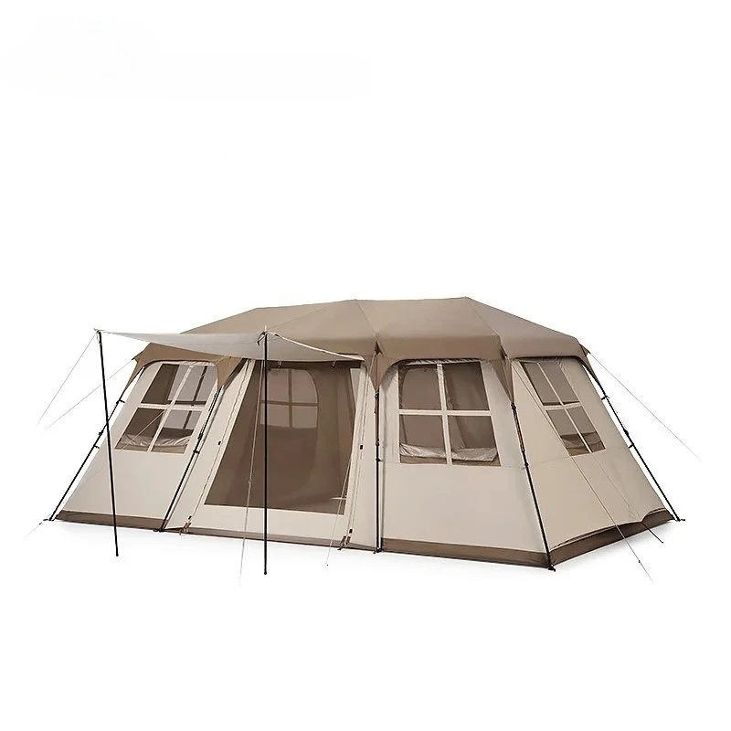 

Tent Outdoor Camping Large Space Ridge Tent Double Hall Waterproof Sunscreen Automatic Tent
