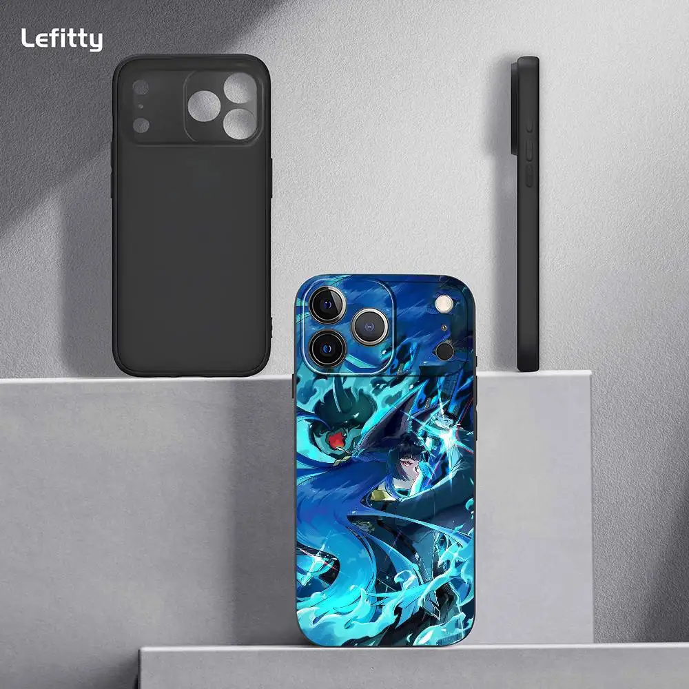 PIKPAKA Hoshimi Miyabi ZZZ Funda de teléfono para IPhone 17 16 15 14 13 12 11 Pro Max Plus Mini Funda suave esmerilada negra