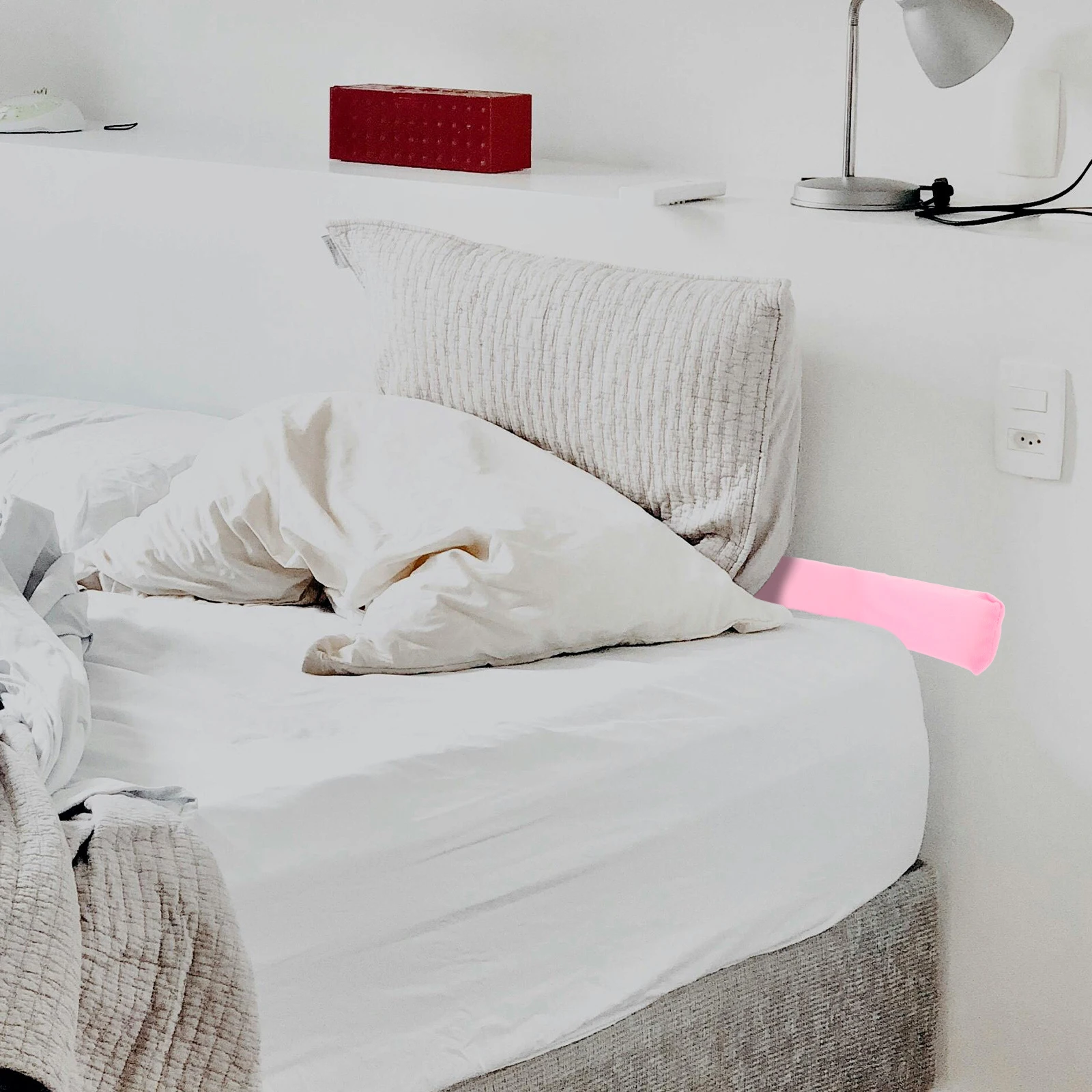 

Bed Gap Filler Long Wedge Pillow Foldable Mattress Extender Queen Cloth Dorm Furniture Legs Anti Fall Design Multifunctional Use