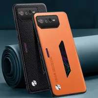 Luxury PU Leather Case For Asus ROG Phone 6 6D Back Cover Matte Silicone Full Protection Phone Case For Asus ROG Phone6 D 5G