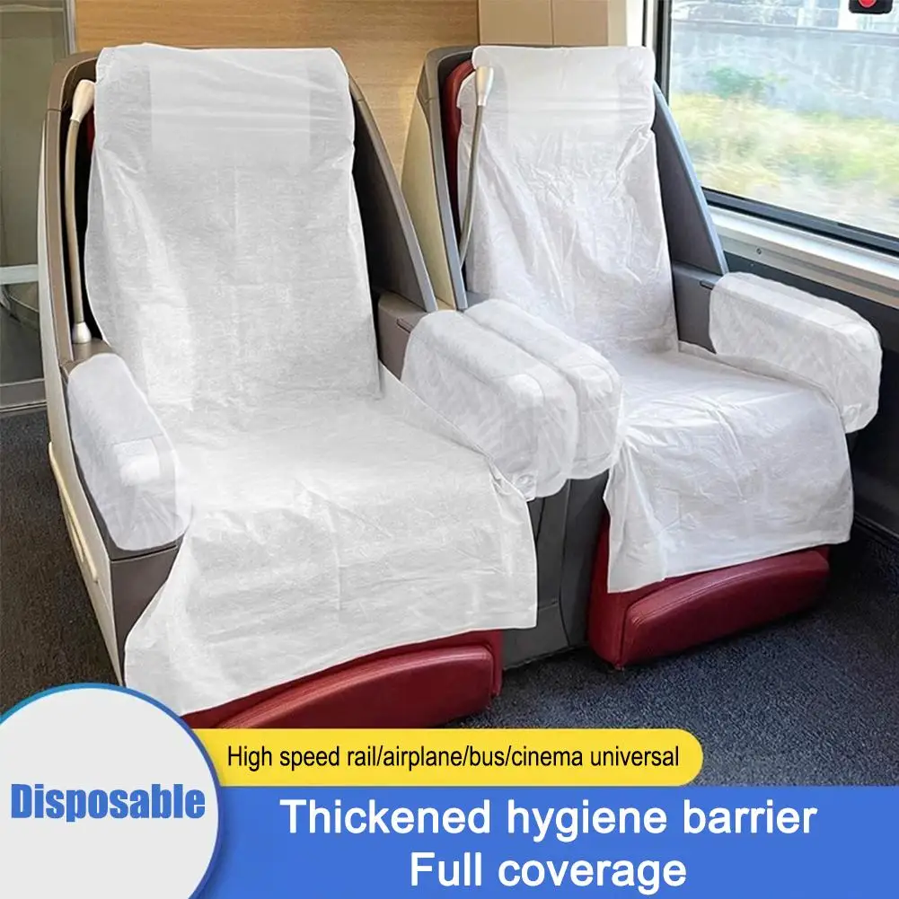 Disposable Airplane Seat Cover Thickened Universal Seat Mat Sleeves For Airplane High Speed Rail Bus Cinema Travel Hygiene