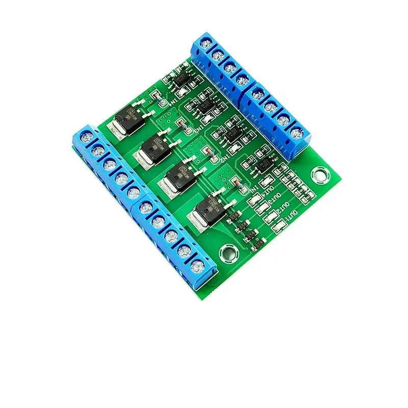 Four MOSFET/field-effect transistor module amplification circuit board/driver module, four optocoupler isolated DC