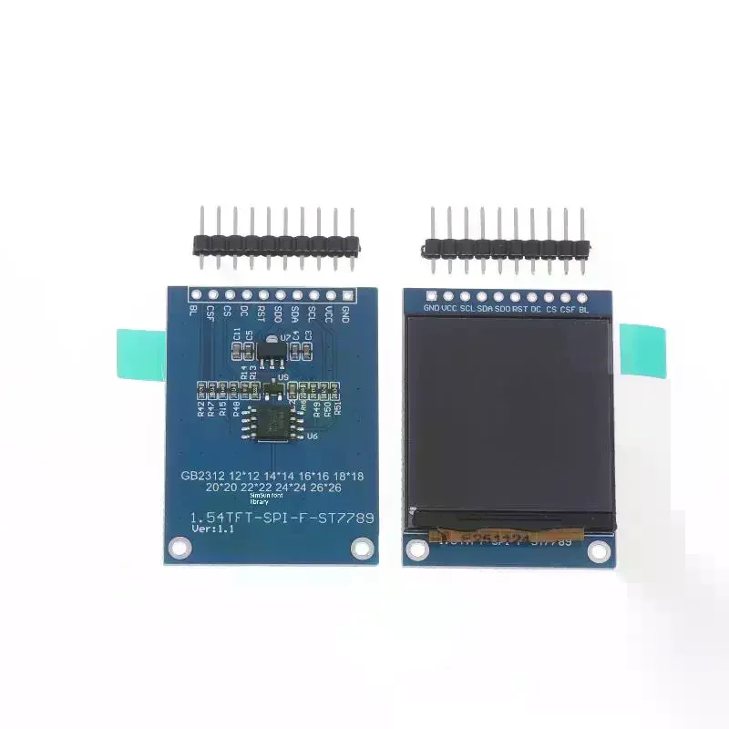 

1pcs 1.54-inch TFT LCD Screen ST7789 Small Screen 240x240 Display LCD Square Screen SPI Color Screen