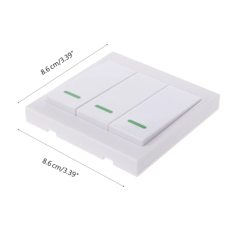 1 interruptor Panel pared 433MHZ 315MHZ 50M placa pared Control remoto largo alcance para sala estar 164 pies