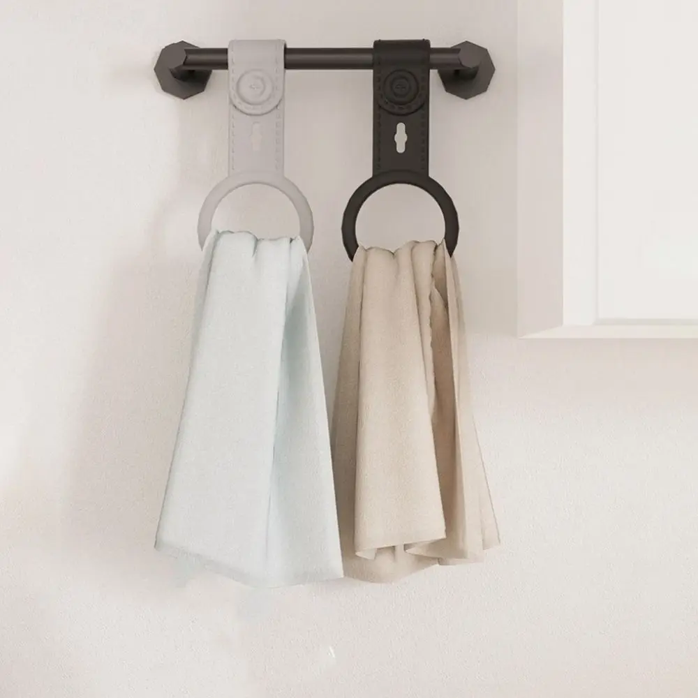 

3Pcs Multi-functional Round Silicone Towel Ring Soft No Drill Towel Holder Waterproof Decorative Dishcloth Holder Rods