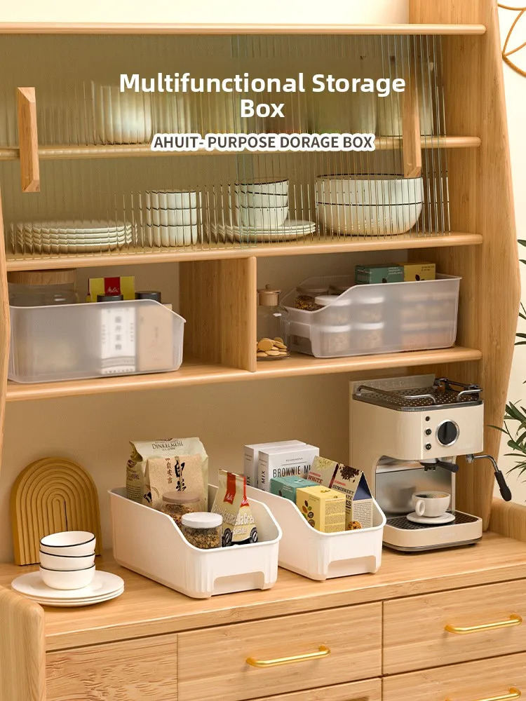 

Большая прямоугольная коробка для хранения чайных пакетиков и кофе, прозрачная, для домашнего использования, органайзер, длинная коробка