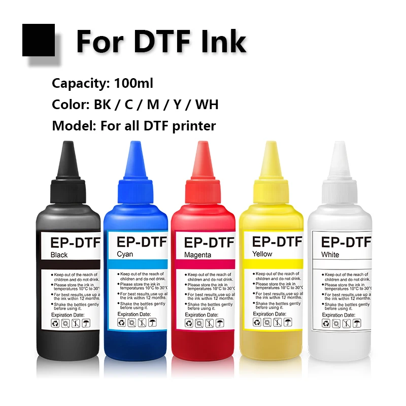 

100ml DTF ink for Epson L800 L805 DX5 DX7 XP600 I3200 I4720 I5113 for DTF transfer film DTF Film printer ( 6 Option )