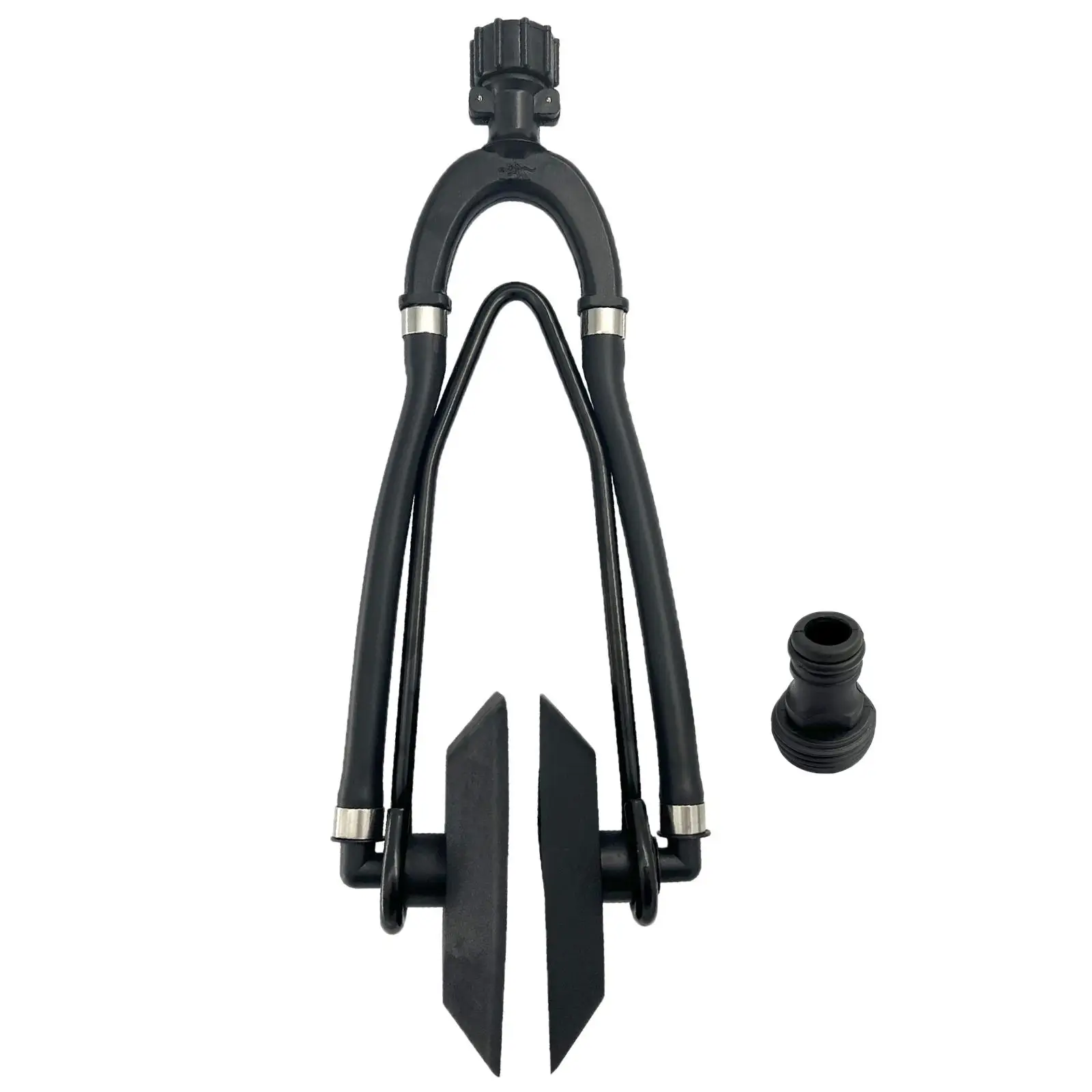 

Практичная морская промывочная машина, черный пластиковый аксессуар для лодки с двойной подачей для промывки подвесного двигателя