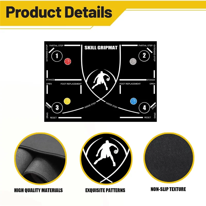 ABVH-alfombrilla para escalones de baloncesto, estera de entrenamiento portátil para escalones de agilidad, estera de entrenamiento para baloncesto, mejora la capacidad de velocidad del baloncesto