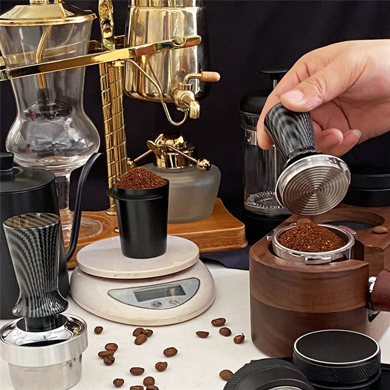 Espresso Coffee Tamper Depth Calibrated Steady Pressure Coffee Powder Hammer Coffee Distributor Barista Tools