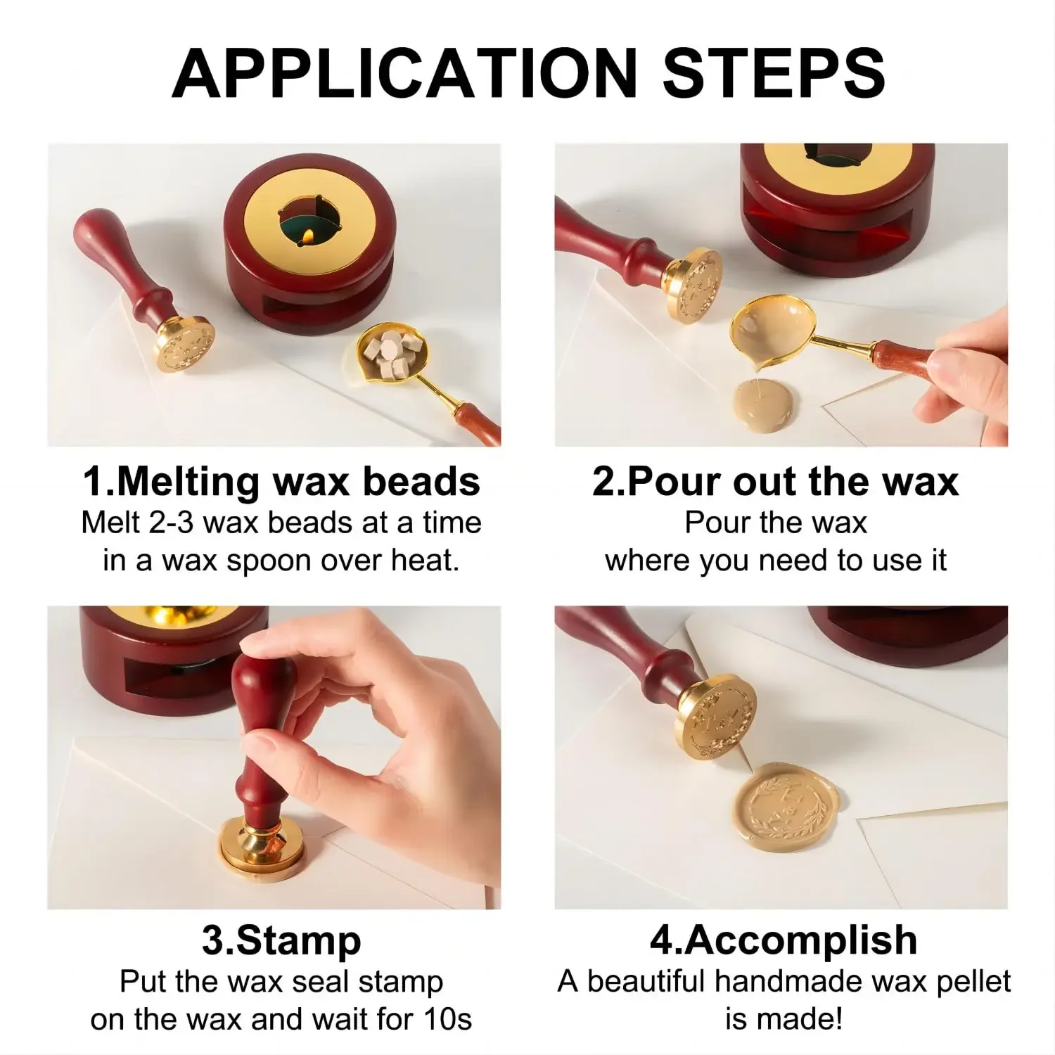 Initial Custom LOGO Wax Seals Stamp Personalized Wax Seal Stickers Monogram Wax Seal Self-Adhesive Wax Monogram Wedding Wax Seal