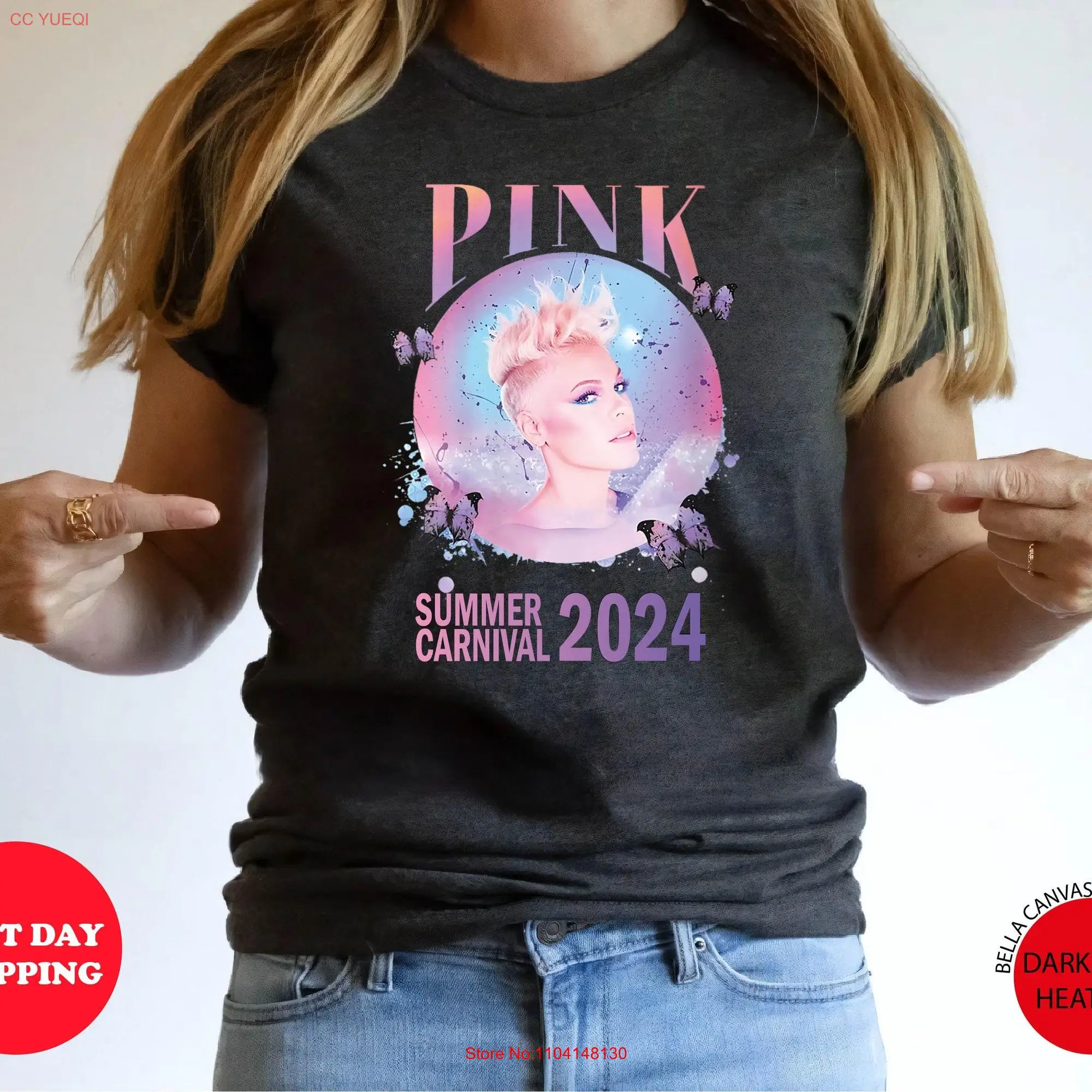 Pink Summer Carnival 2024 Trustfall Album T Shirt Tour Music Festival SweaT long or short sleeves