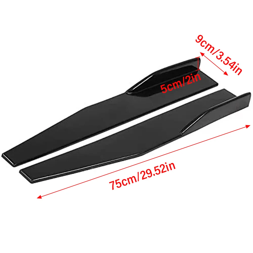 2Pcs Universal Car Side Skirt Rocker Splitter Winglet Motors Blade Side Shovel Modification Side Skirt Auto Winglet Wings B