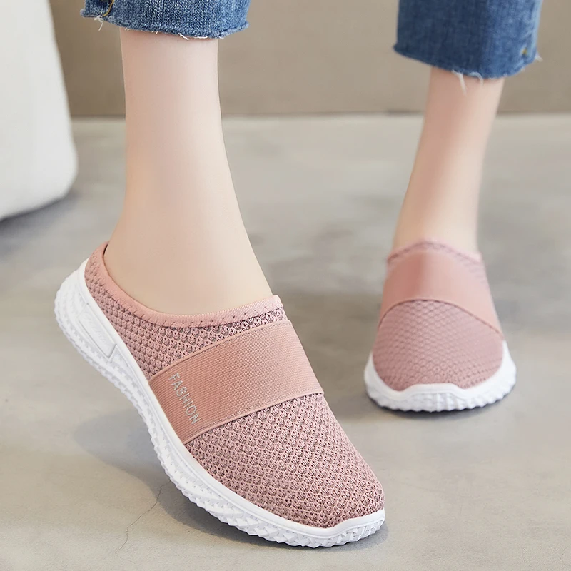 2024 Tennis Shoes Women Designer Flats Sneakers Breathable Slip-on Ladies Light Sport Shoes Fashion Female Walking Footwear