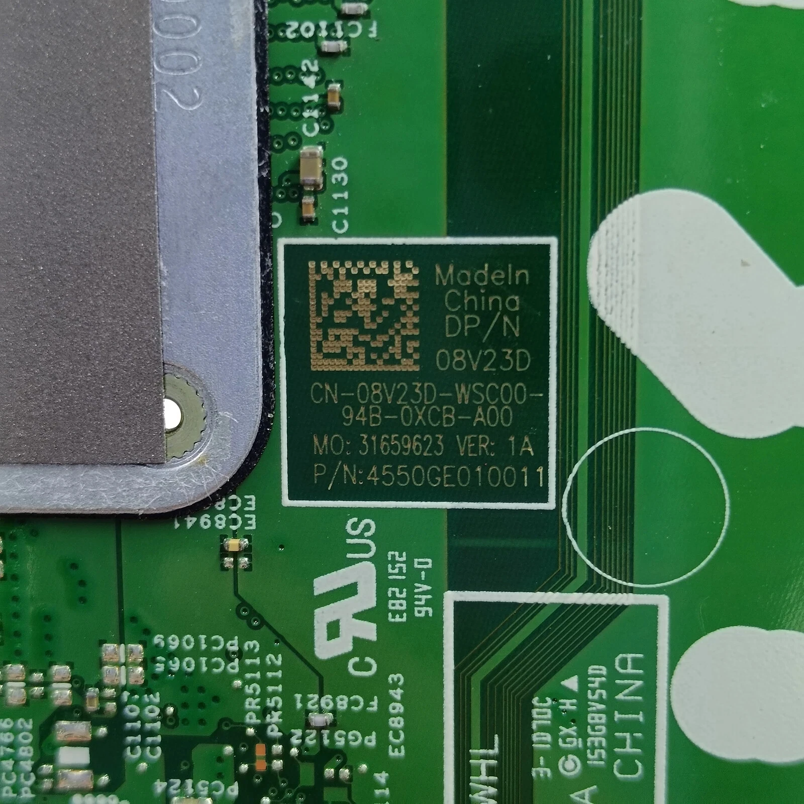 08V23D لـ Inspiron 7590 2-in-1 اللوحة الأم JEDI15 WHL 18718-1 i5-8265U