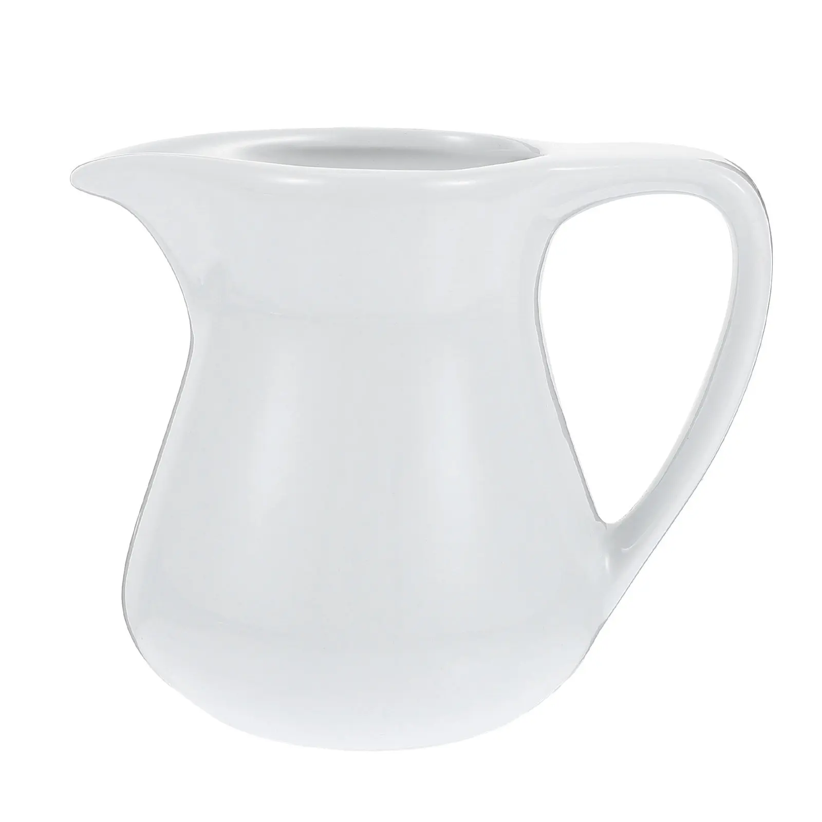 1Pcs Ceramic Coffee Milk Cup Frothing Jug for Latte Art Sauce Boat Dishwasher Safe Heat Resistant Kitchen Coffee Frothing Cup - view 2