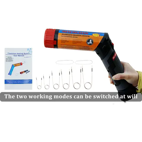 업그레이드된 자기 유도 히터 키트, 히터 볼트 제거, 회전식 자기 유도 히터 1100W(코일 8개 포함), 접이식 본체