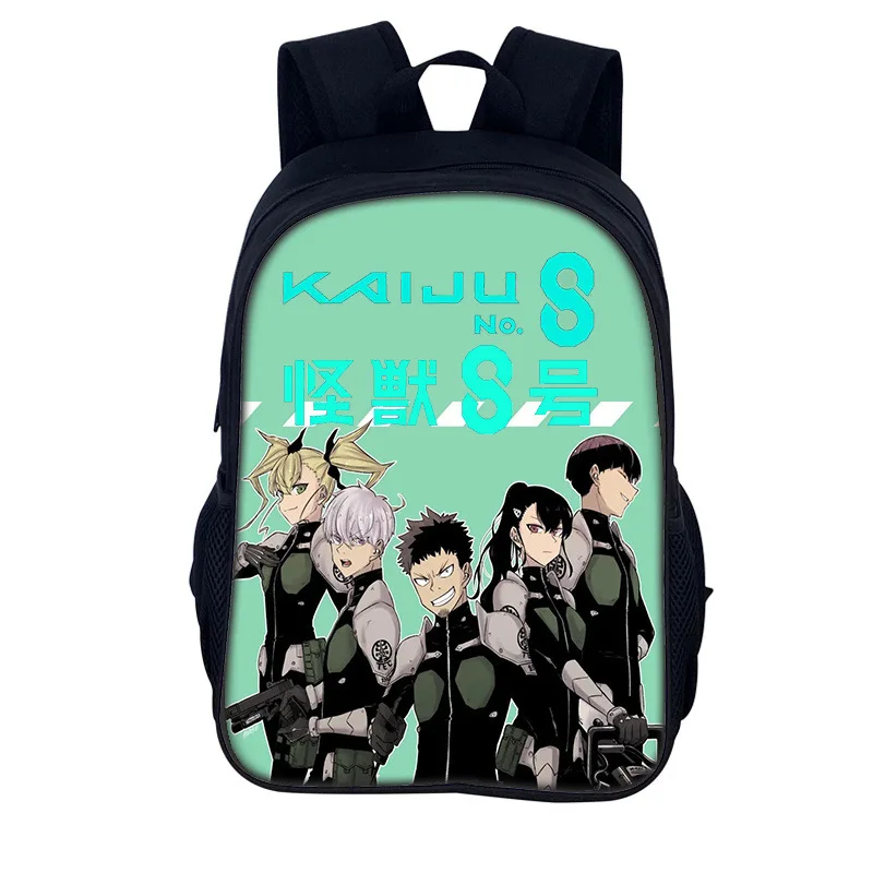 Anime Monstro Mochila Escolar Primária e Secundária, Mochila Infantil de Grande Capacidade para Estudantes, Kaiju No.8