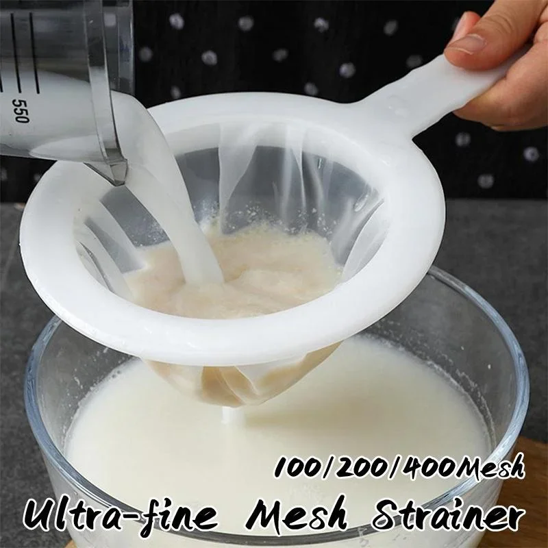 200/400 mesh Küche ultra feines Maschen sieb Küche Nylon Mesh Filter löffel für geeignet für Sojamilch Kaffee Milch Joghurt