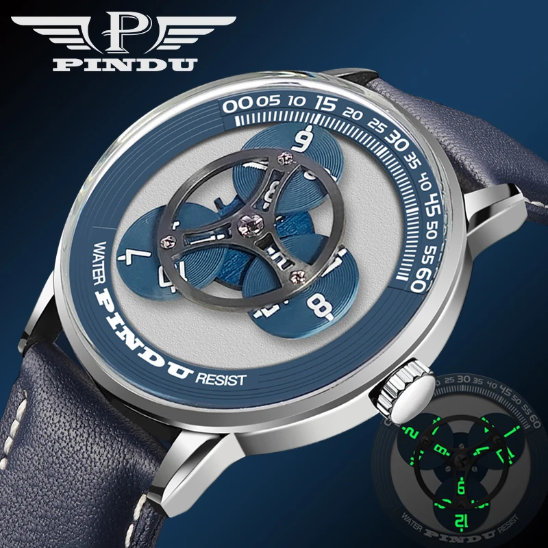 PINDU Design New 40MM Mechanical Watch Men Stainless Steel Miyota 8215 Movement Luminous Waterproof Automatic Watch TOP-Luxury