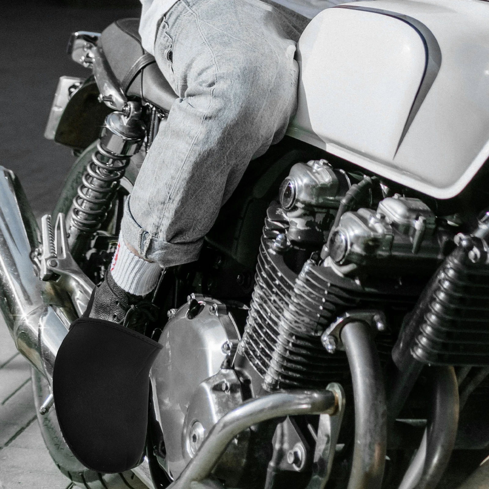 

Motorcycle Gear Shoe Protector Polyester Fiber Cover Adjustable Straps For Boots Shoes Protect Scratches Gear Change