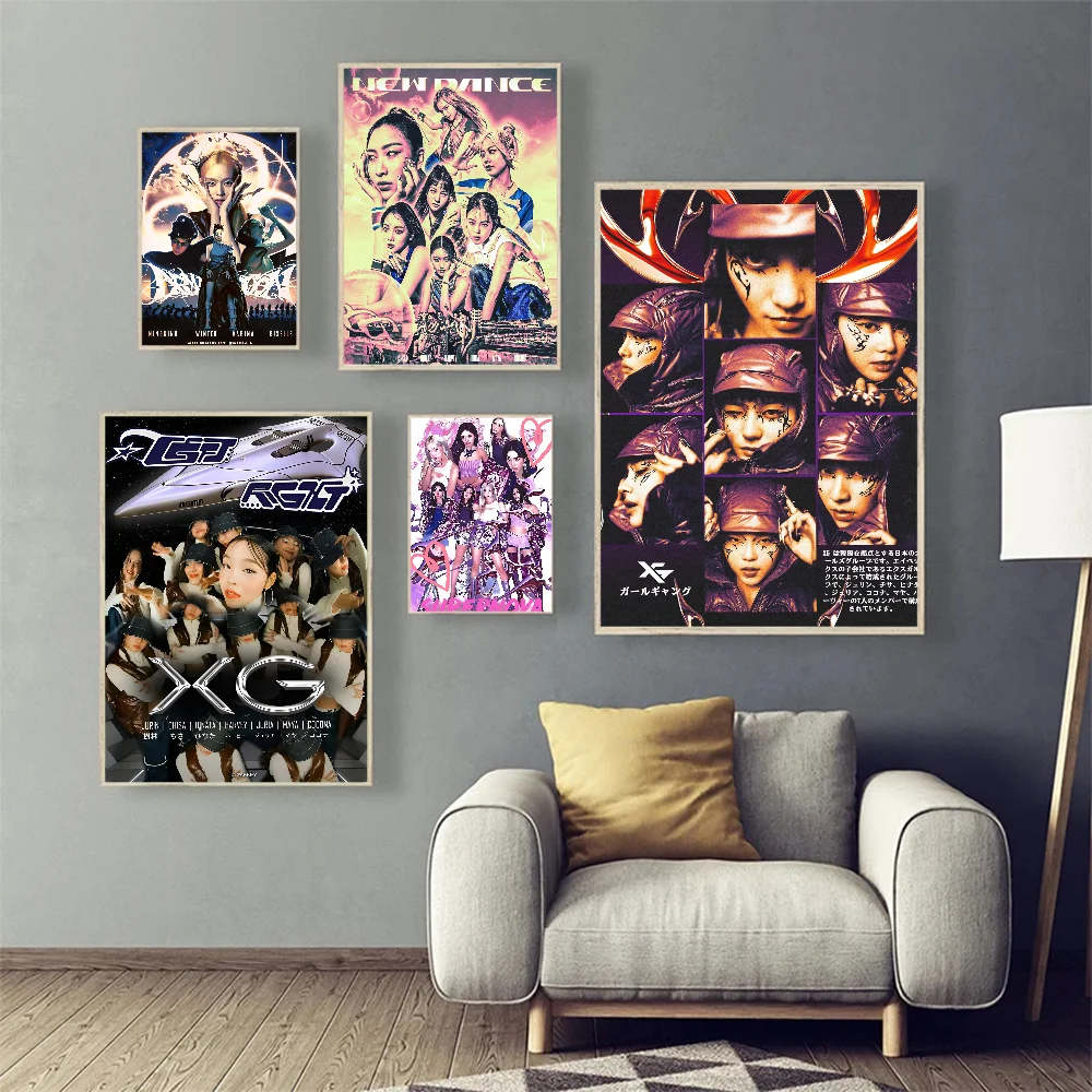 Kpop X-Xg Good Quality Prints and Posters Waterproof Paper Sticker Coffee House Bar Posters Wall Stickers