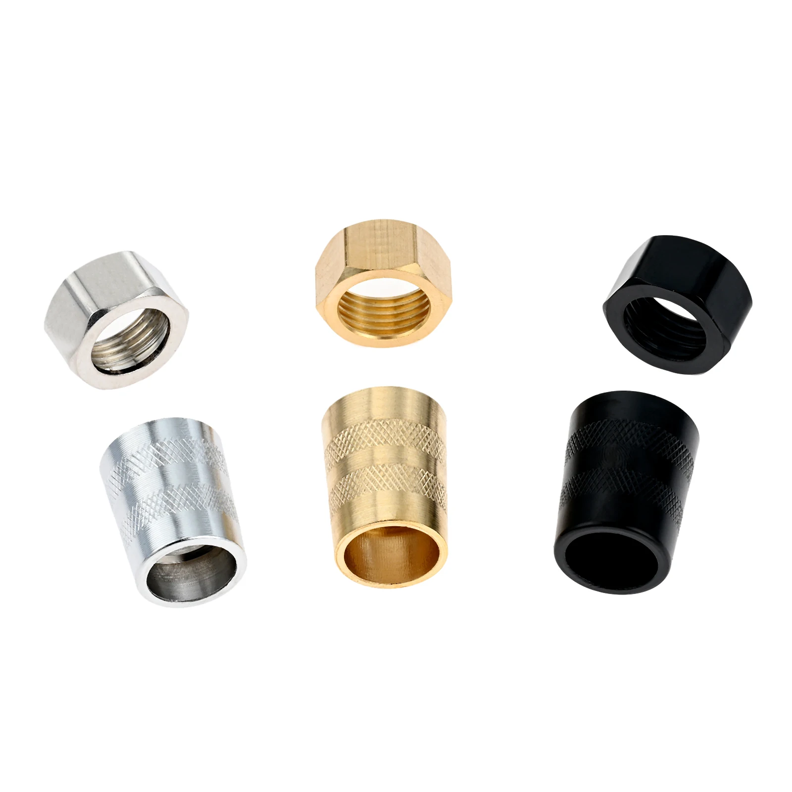 Boquilla de ducha de 2 piezas, conector de entrada y salida de manguera, tuerca de tubería de agua, juntas de cobre universales, accesorios de reparación de tubería de agua de baño