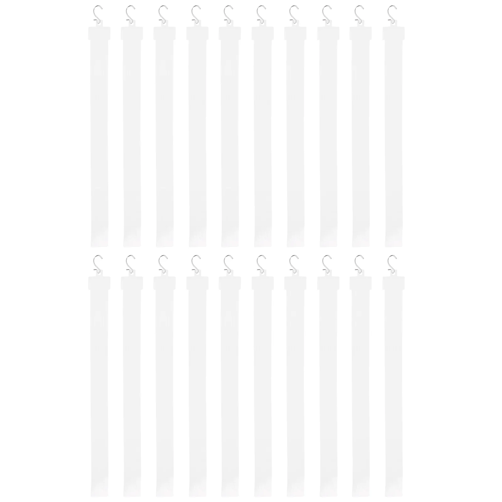 

20pcs 50cm Foldable Plastic Hanging Strip Thickening Firm PP Material Supermarket Display Clip Easy Install Extendable