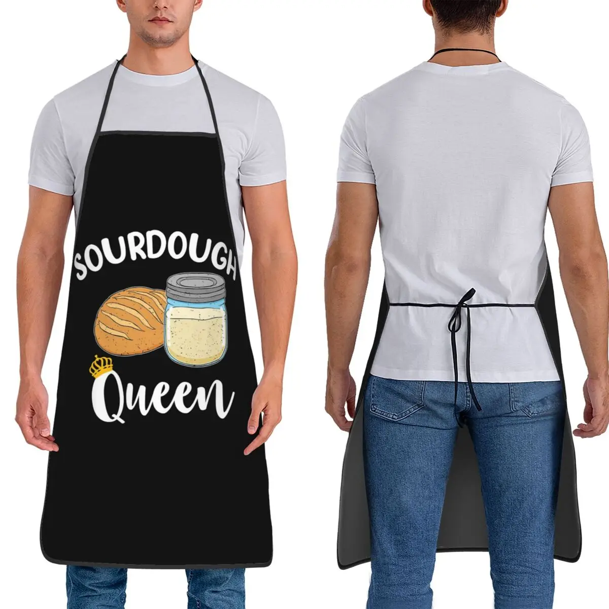 Sourdough Baker Gear Sourdough Queen Bread Baker Graphic Apron Chef Cooking Tablier Waterproof Bib Kitchen Cleaning Pinafore