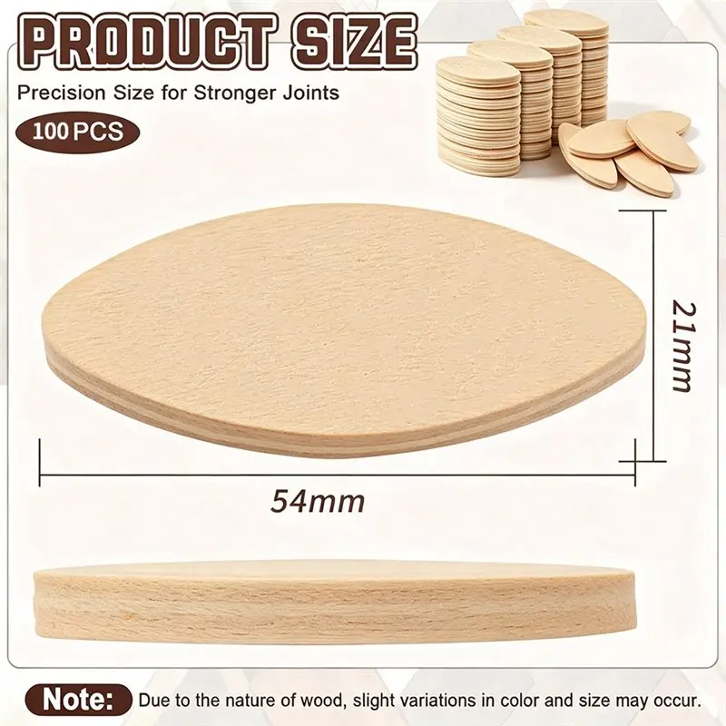 YANA50I Biscuit For Woodworking 100 Pcs Face Frame Biscuit Connector Bulk For Wood Joiner Craft Connectors Wooden Joining