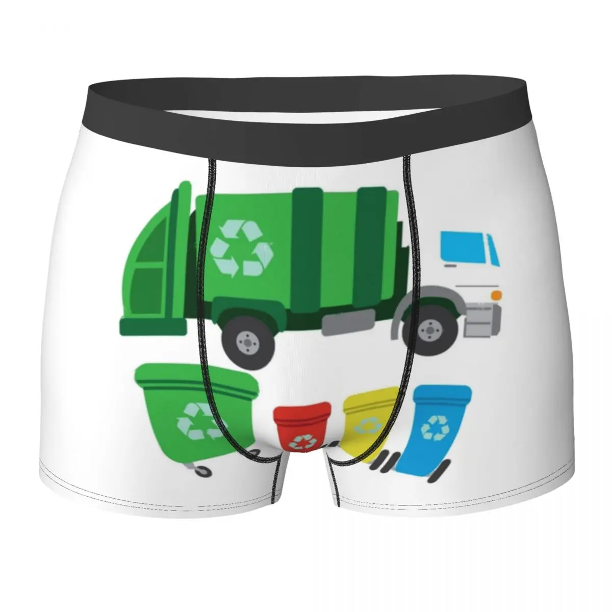 

Трусы-боксеры мужские, мягкое нижнее белье, шорты, переработка мусорного грузовика, подарок мужчине