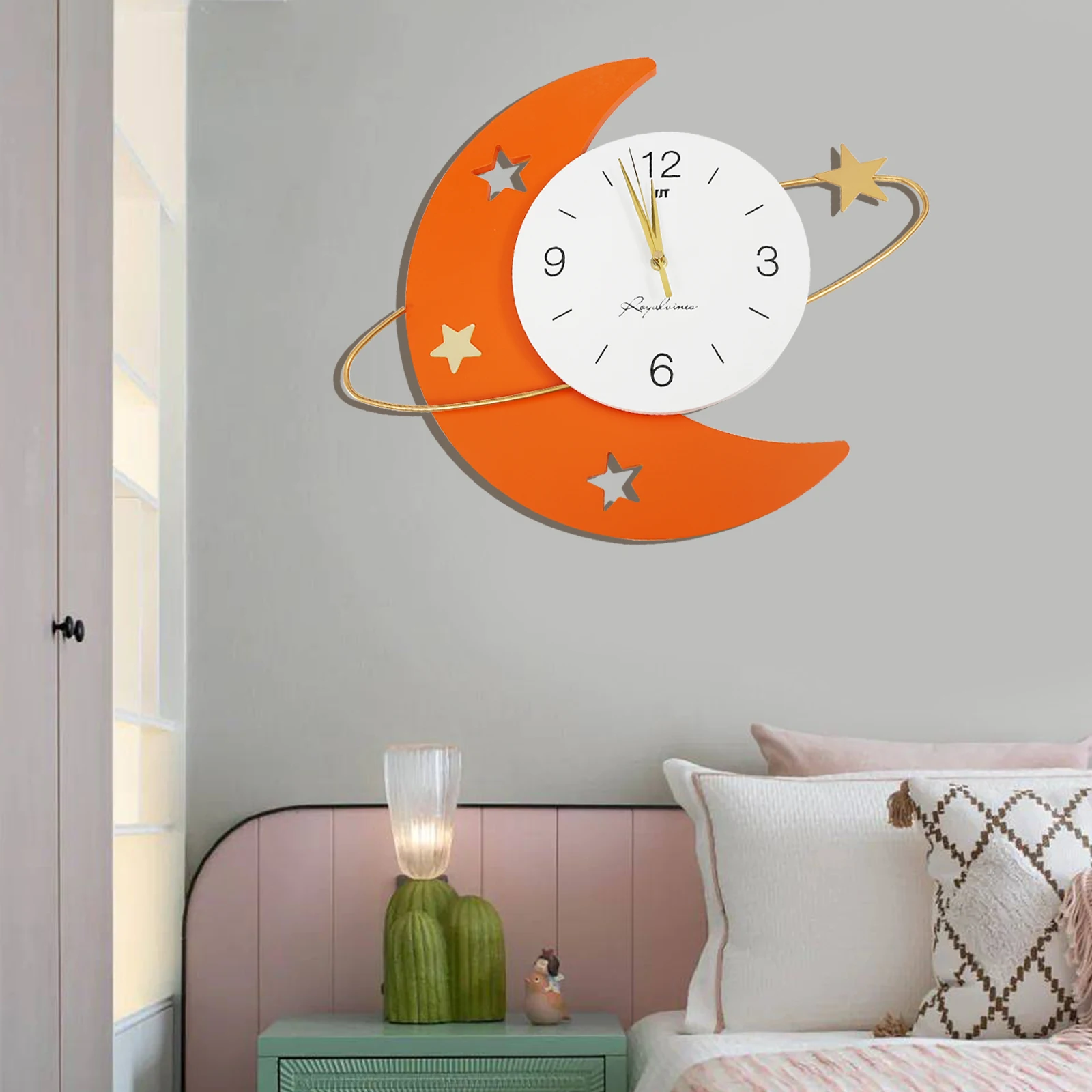 Modern Wall Clock DIY 3D Stars Moon Home Clock Office Kids Art Decoration Clock Living Room Creative Gifts