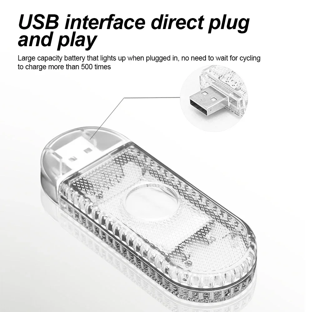 1/2X Led Touch Light Mini Draadloze Auto Interieur Verlichting Auto Dak Plafond Leeslamp Voor Deur Voet Kofferbak opbergdoos Charger