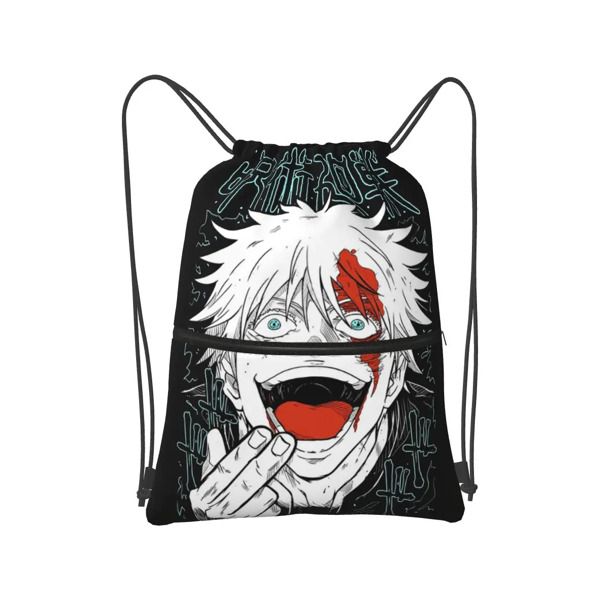 

Рюкзаки JJK Anime Gojo Satoru Jujutsu Kaisen, многофункциональные сумки на шнурке, сумки для хранения, сумки для книг, сумки для мужчин, женщин, студентов