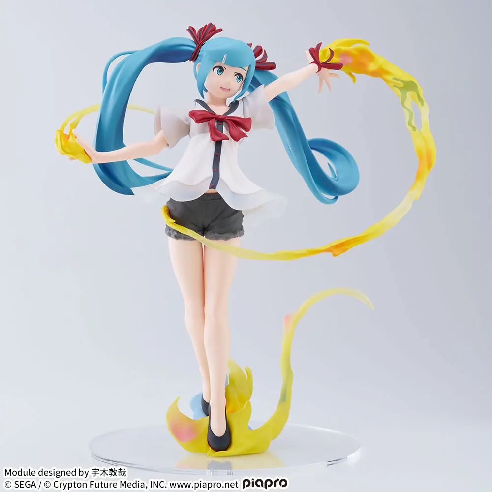 Оригинал Sega Hatsune Miku Mega 39's Shiny T.r Ver. Рис. 22 см Hatsune Miku Project Diva фигуризиma модель подарок подлинная искусственная кожа