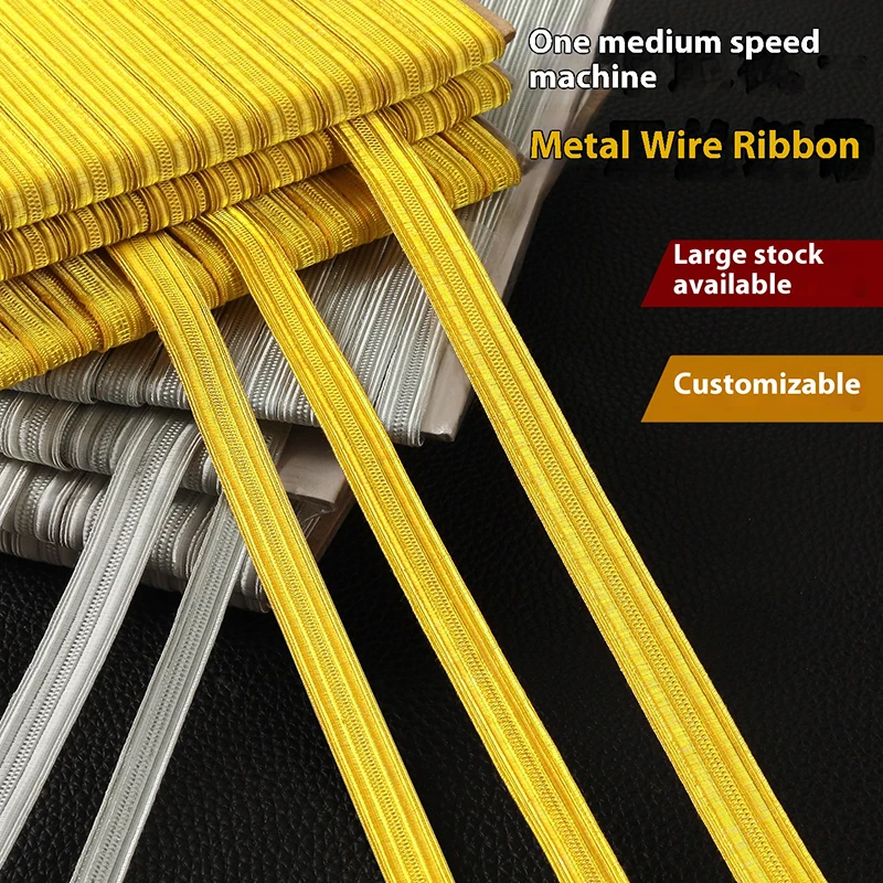 الذهبي السبائك جديلة الشريط لموظفي الأمن الطيار البحرية البدلة الكفة بنطلون موحد تقليم التعبئة والتغليف الشريط الملحقات