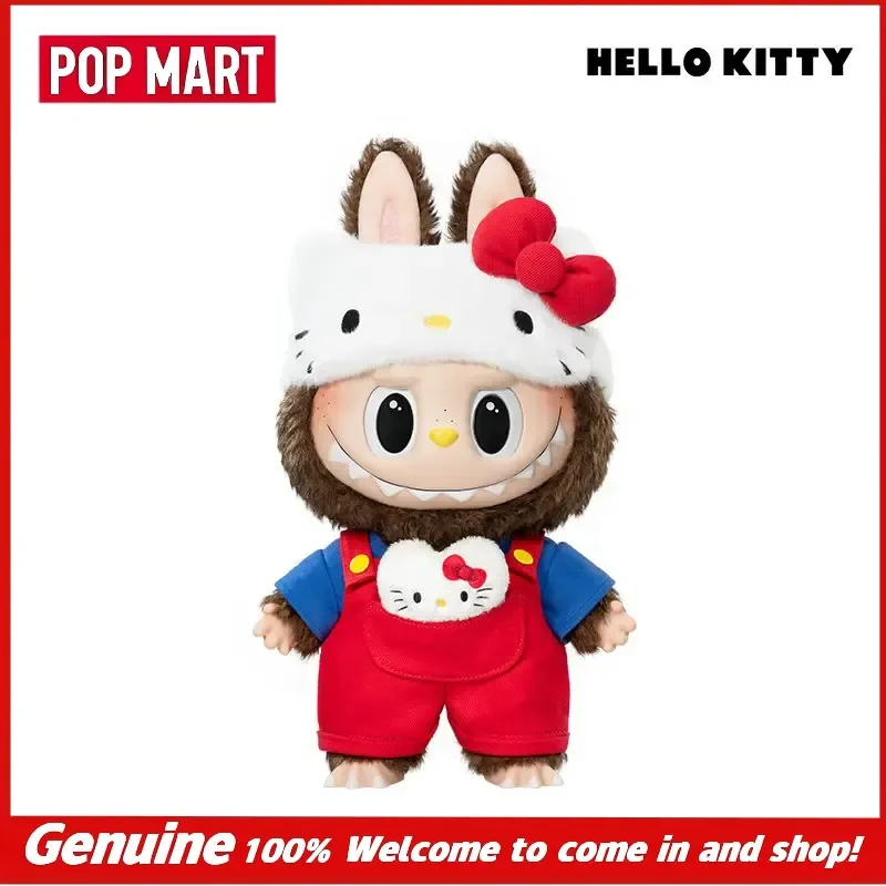 

Genuine POPMART Bubble Mart LABUBU x HELLO KITTY Sanrio Labubu Resin Plush Toy Cute Plush Doll Blind Box Toy Collectible