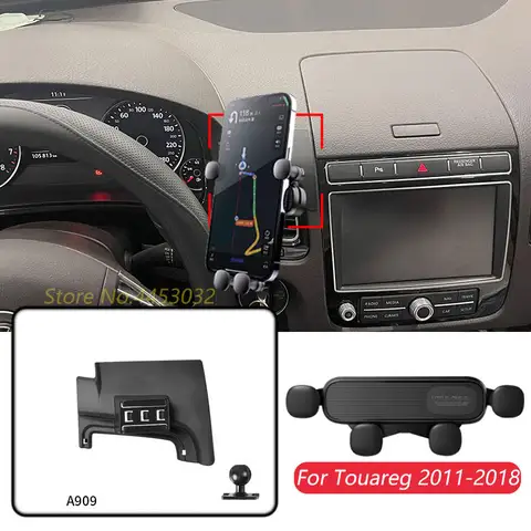 폭스 바겐 Touareg 2011-2018 자동차 휴대 전화 홀더 조정 가능한 GPS 중력 탐색 브래킷 수평 액세서리