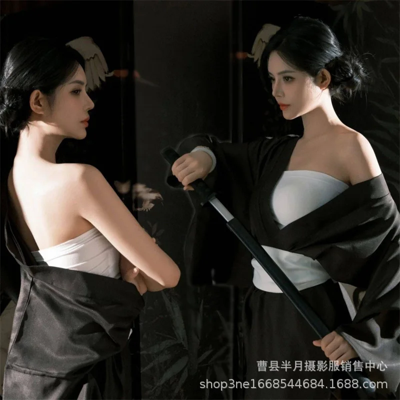 New Goddess Girl and Clothing Improved Style Japanese Dress Traditional Multicolor Japanese Style Photo Clothing Shoot