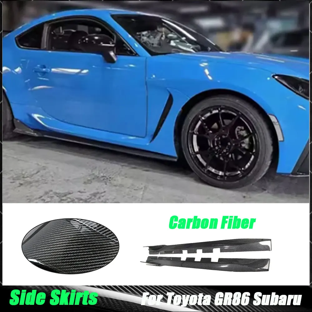 

2 шт. боковые юбки из углеродного волокна для Toyota GR86 Subaru BRZ 2021+ комплект кузова для стайлинга автомобиля высокое качество FRP внешнее украшение автомобиля