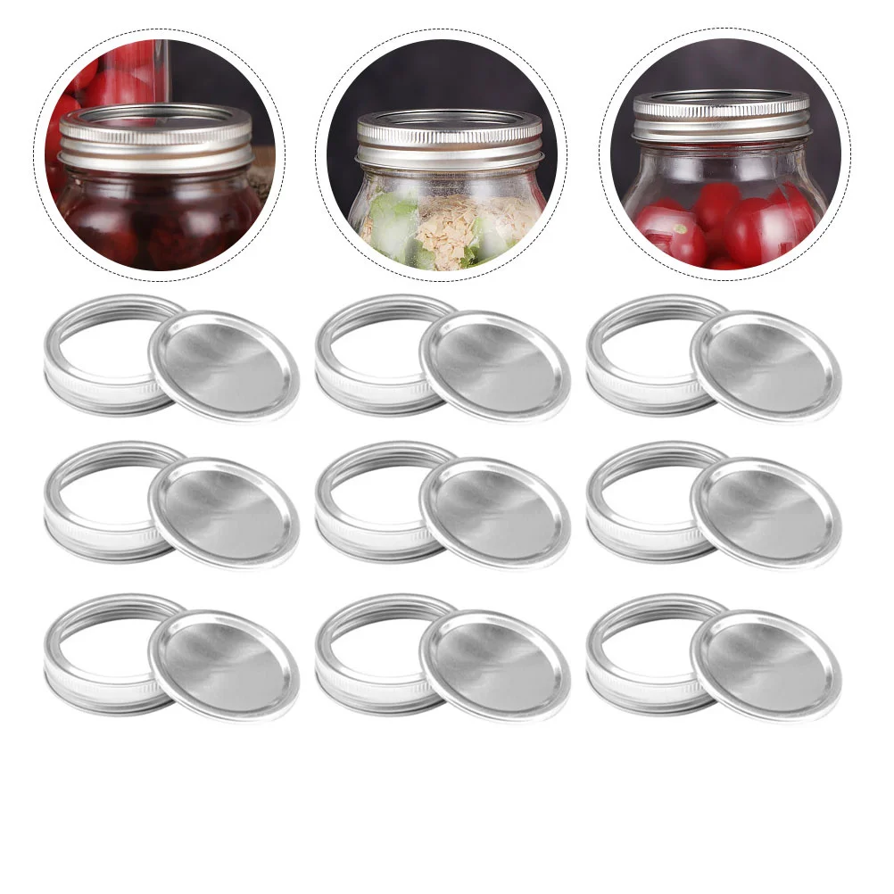 10Pcs Sturdy Canning Lids Practical Jar Covers Easy to Open Close for Freezing Refrigerator Dry Storage Professional Jar Covers