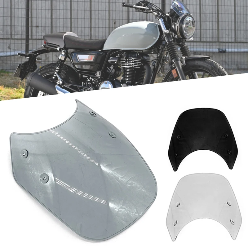 GB350 GB350S Motorcycle Front Windscreen Windshield Fly Screen Shield Wind Deflector Bracket Holder For Honda GB 350S 2023-2024