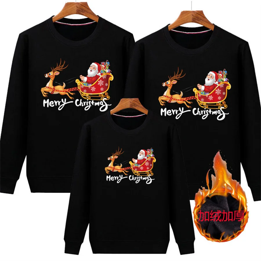 New 2024 Christmas Family Sweater Mom Kids Matching Outfits Knitwear Long Sleeve Jacquard Jumper Mommy and Me Clothes Xmas Look